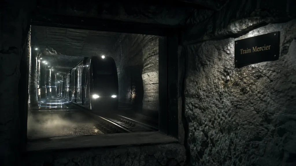 Cave Mercier : train souterrain en galerie à Épernay