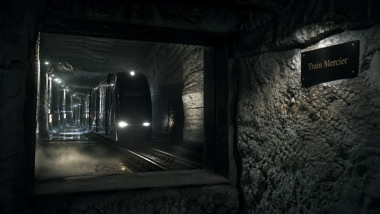Cave Mercier : train souterrain en galerie à Épernay