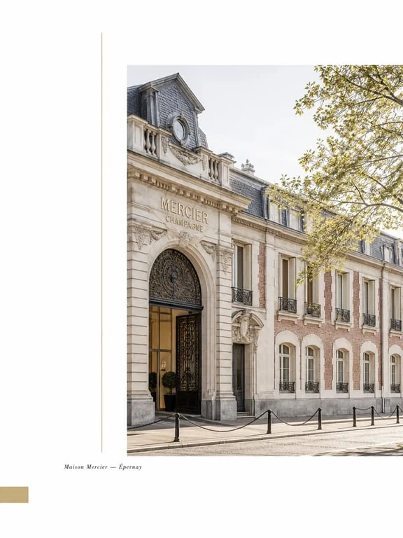 Maison Mercier, cave mercier à Épernay, vue extérieure de l’entrée sur l’avenue de Champagne