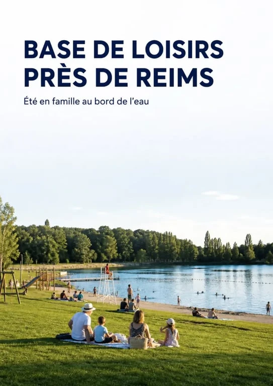 Base de loisirs familiale autour de reims lac avec baignade surveillée et espace de jeux