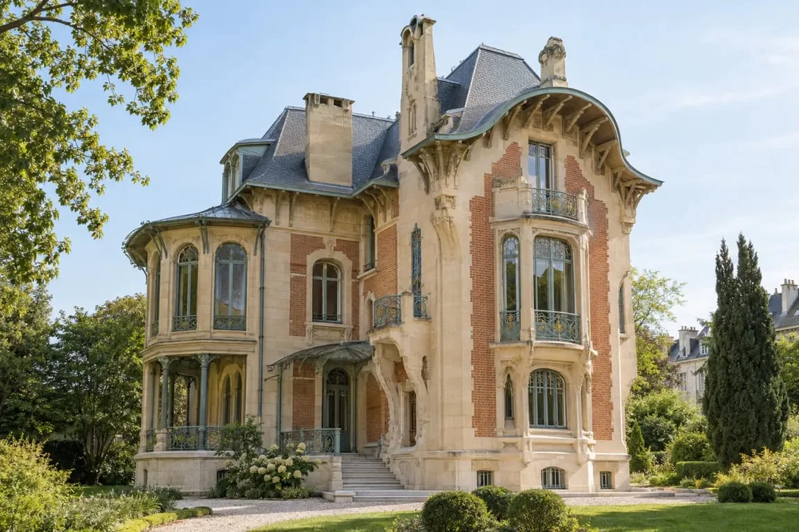 Villa Demoiselle à Reims, façade remarquable entre Art nouveau et Art déco