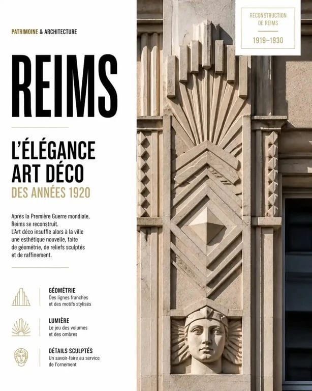 Architecture Art déco à Reims centre ville