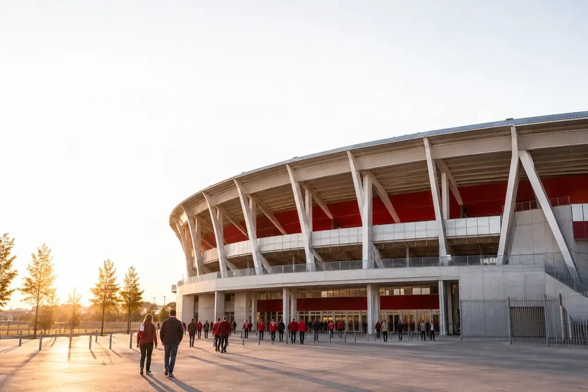 Peut-on visiter le Stade de Reims : vue du Stade Auguste-Delaune avant un match