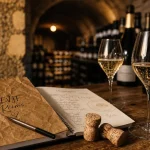 Enterrement de vie de jeune fille reims : EVJF champagne, carnet et verres tulipe