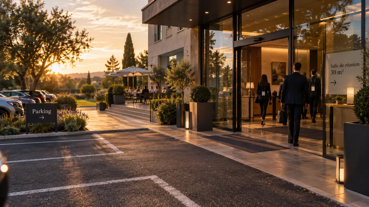 Hôtel restaurant campanile reims sud bezannes : entrée moderne et salle de réunion 30 m²