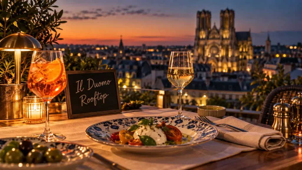 Il Duomo à Reims : dîner avec vue sur la cathédrale ou simple rooftop ?