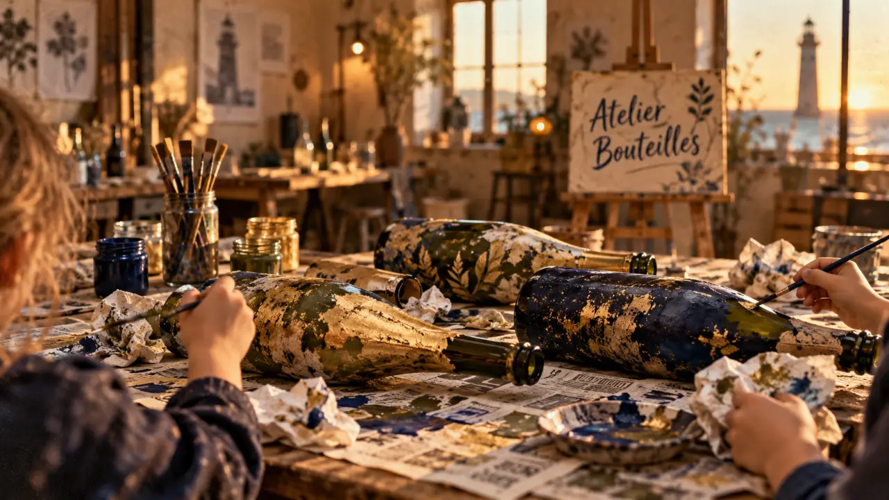 Peinture sur bouteilles de champagne : un atelier enfants au Phare de Verzenay