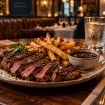 Restaurant l atelier reims, entrecôte grillée et sauce brune